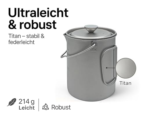 Campura Titan French Press Pot - 750 ml Accurate Filter, Lightweight & Compact, Outdoor Coffee Brewer, Camping Essentials French Press - Image 2