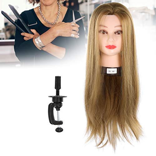 Cabeza de maniquí con volumen de 65 cm con cabello esponjoso de alta densidad 4