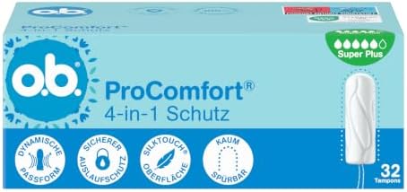 o.b. ProComfort Super Plus 4-in-1 Protection tampons (1 x 32 Pieces) with Extra Soft tip for Easy Insertion and up to 100% Leakage Protection, Ideal for Sports and Everyday use image 3