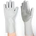 Gants Vaisselle en Silicone - Gants Menage avec Brosse de Nettoyage- Ustensile de Cuisine - Réutilisable et écologique - Pour Nettoyer la Maison, la Voiture, la Salle de Bain, les WC - Gris