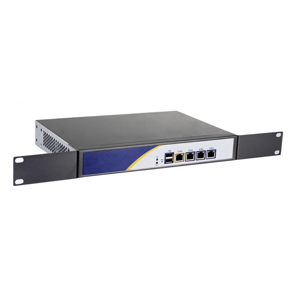 Firewall Hardware, PFSense, OPNsense, Mikrotik, VPN, Network Security Appliance, Router PC, J1900, RS17, 4 x Gigabit LAN, 2 x USB, VGA, Fanless, 2 x Reserved Fan, 0 RAM, 0 Storage, Barebone No System