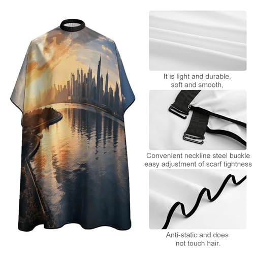 Capa para corte de cabello New York in The Sunset 170x144 cm miniatura 4