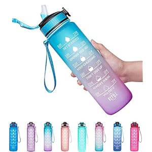 Giotto-32oz-Leakproof-BPA-Free-Drinking-Water-Bottle-with-Time-Marker-Straw-to-Ensure-You-Drink-Enough-Water-Throughout-The-Day-for-Fitness-and-Outdoor-Enthusiasts Giotto 32oz Large Leakproof BPA Free Drinking Water Bottle with Time Marker & Straw to Ensure You Drink Enough Water Throughout The Day for Fitness and Outdoor Enthusiasts-Ombre Blue Purple
