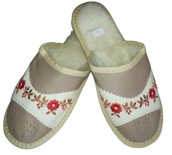 Pantoufles en cuir femme JANITIS : soulager les pieds froids avec la laine