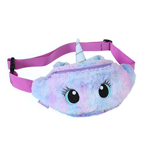 Parkomm Unicorn Plush Waist Bag Cartoon Plush Belt Pack Cute Chest Bag para niñas