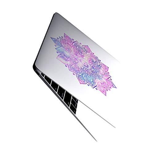 Mandala Laptop Sticker Decal - Removable Waterproof Vinyl Decals Stickers - Mandalas Purple Blue Sticker Night Sky Partial Skin Compatible With Computer Macbook Air Pro 13 15 Inch Mac Retina - Artsy Zen Decorative Sticker By Artsybb #TOP5