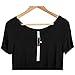 VIISHOW Women's Casual Plain Short Sleeve Simple Tshirt Loose Dress, Black, Medium