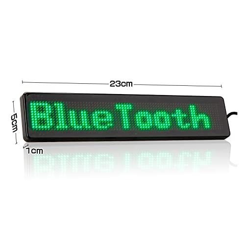 Panel LED coche de 23CM programable y pantalla LED ventana trasera con conexión USB amarillo 5
