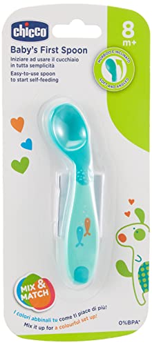 Primeira Colher Chicco Azul 8m+