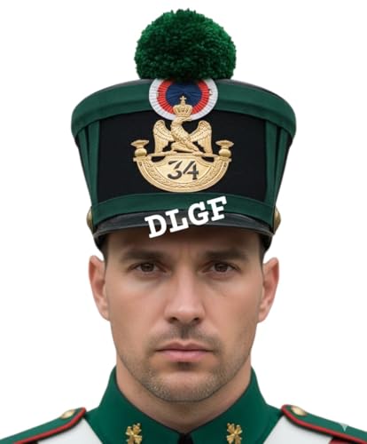 French Shako Helmet Roll Play Helmet Napoleon Grenadier helmet By Dream Land & Greenfild
