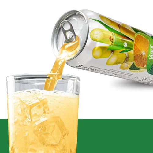 Image of VINUT 100% Sugarcane with Calamansi Juice, No Added Sugar, Not From Concentrate, 16.9 fl oz (500 mL) Can, Pack of 6