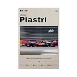 FKBALCZ F1-Oscar Piastri Poster auf Leinwand, Schlafzimmer, 