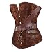 Produktbild Jutrisujo Steampunk Korsett Top Damen Corsage Vintage Korsage Pirat Burlesque Braun 5XL