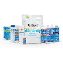 Rx Clear Deluxe Spring Chemical Opening Pool Cleaning Kit | for Swimming Pools Up to 7,500 Gallons | Includes Shock, Clarifier, pH Minus, Algaecide and More | Keep Your Pool Clean and Clear