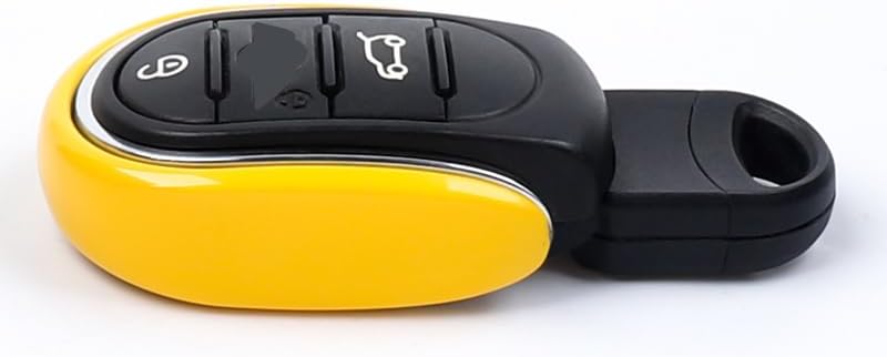 Key Fob Cover Shell Car Accessories metal U-shaped Key Case for Mini Cooper 3rd Gen F54 F55 F56 F57 F60 2014-2023 (Yellow), Medium image 2