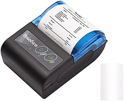 Leepesx Thermal Printer, Mini Portable Thermal Printer 2 inch Wireless USB Receipt Bill Ticket Printer with 58mm Print Paper Compatible with iOS Android Windows for Restaurant Sales Retail-USB