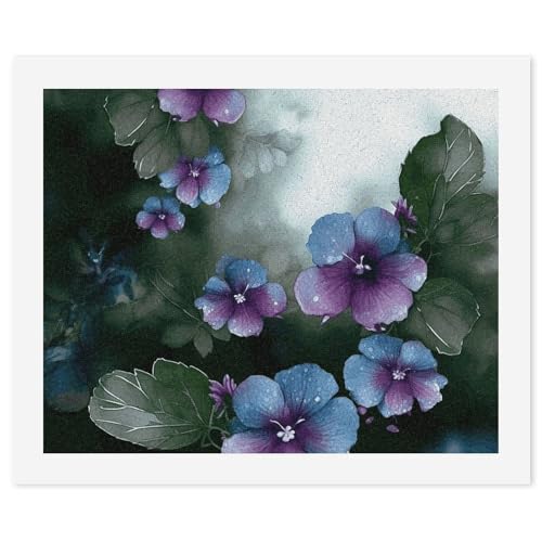 Lienzo digital de pintura al óleo de flores para kits de pintura por números para adultos