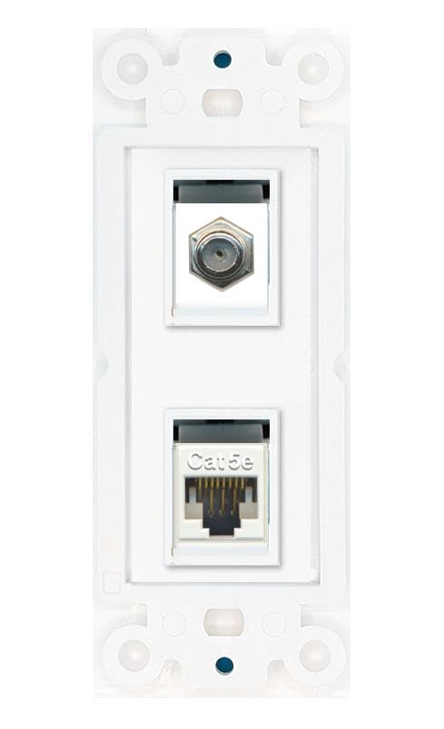 Riteav decorativo muro CAT5e 1 piastra, ra wp uni ks D1G 5E GYBK 1P