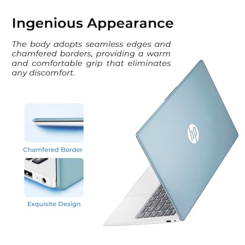 Image of HP Essential Laptop Computer • AMD High Performance Processor • 128GB SSD • Windows 11 • Microsoft 365 • Thin & Portable for Work & Daily Use • 2026 Edition