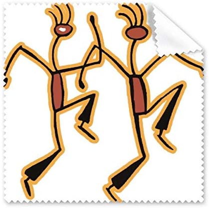 Egypt Figure Dancing Funny Pattern Cleaning Cloth Phone Screen Glasses Cleaner 5pcs image 2