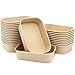 La Llareta 25 Stücke Kraftkarton Schalen, Take Away Kraftpapier Box, Wasser und Ölbeständig, für Essen zum Mitnehmen, Arbeitsessen, Reisen, 500ml (Braun)