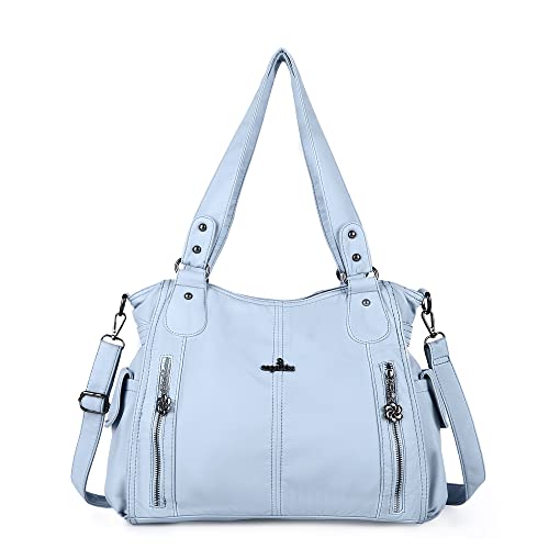 Image of Angel Kiss Handbags for Womens Top-Handle Hobo Purse Roomy Casual Shoulder Bags PU Tote Satchel Purse for Women