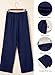 BLENCOT Maternity Pants for Women Stretchy Maternity Clothes Adjustable High Waisted Pregnancy Office Trousers Dressy Work Pants with Pockets Fashion 2026 Blue XL