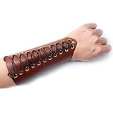 LOKHEIRA ARCHERY Archery Arm Guard, Archery Bracer,Archery Leather Forearm Protector w/Bow Range for...