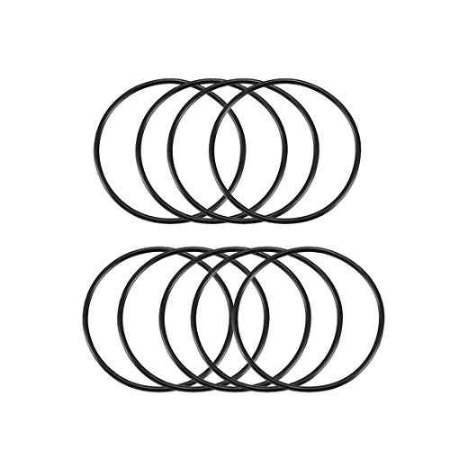 uxcell Nitrile Rubber O-Rings, 80mm OD 74mm ID 3mm Width, Metric Sealing Gasket, Pack of 9