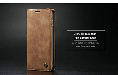 Image of ClickCase for Realme Narzo 20 pro Sheepskin Series Faux Soft Leather Wallet Flip Case Kick Stand with Magnetic Closure Lightweight Slim Flip Cover for Realme Narzo 20 pro (Beige Brown)