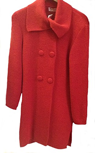 Manteau rouge femme coupe droite veste automne hiver veste mi-saison S