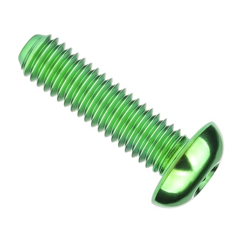 Image of Titanium Bolt M4x6 8 10 12 15 20mm Hex Head Screws for Bicycle Pack of 4 (Green, M4x15mm)