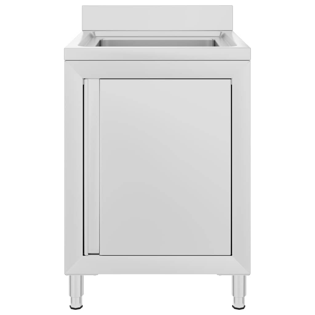 Mobile sottolavello in acciaio inox, 60 x 60 x 96 cm, per