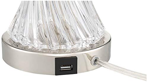 Regency Hill lámparas de mesa modernas 3 vías 25.5" set 2 USB miniatura 6