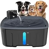 Kittyspout Dog Water Fountain for Large Dogs, 2.1Gal/8L/230oz Pet Water Fountain with Intelligent Mode, Ultra Quiet, BPA-Free,Battery Operated,Cordless, LED Reminder,Ideal for Multiple Dogs&Cats