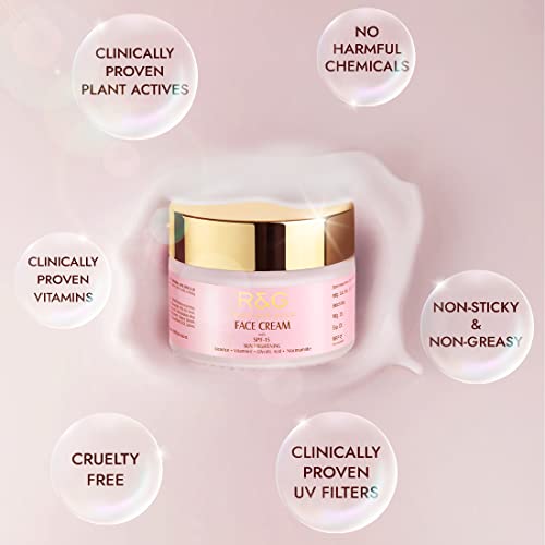 Image of VASU R&G Skin Brightening Face Cream With Spf-15 50 Ml | Helps Reduce Hyper-Pigmentation | Dark Spots & Protect From Harmful Uv Radiation | For A Visibly Brighter & Youthful Skin | Unisex