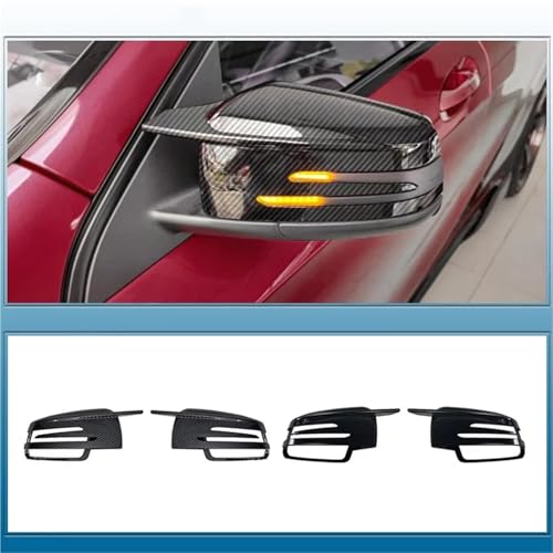 Housses de rétroviseur pour Benz W212 W176 C218 look carbone - 5