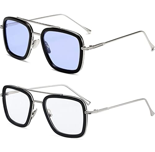 Image of ARICKS Tony Stark Style Blue Light Blocking Glasses for Men Women, Iron Man and Spider-Man Computer Gaming Glasses by Computer /Tablet /Laptop /Mobile