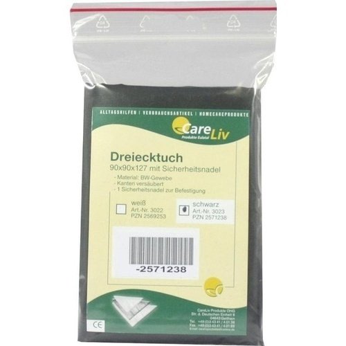 DREIECKTUCH BW 90x90x127 sch 1 St Cover