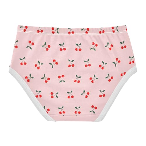 Girls' Underwear Pink Cherry Cotton Stretch Comfort Toddler Panties2