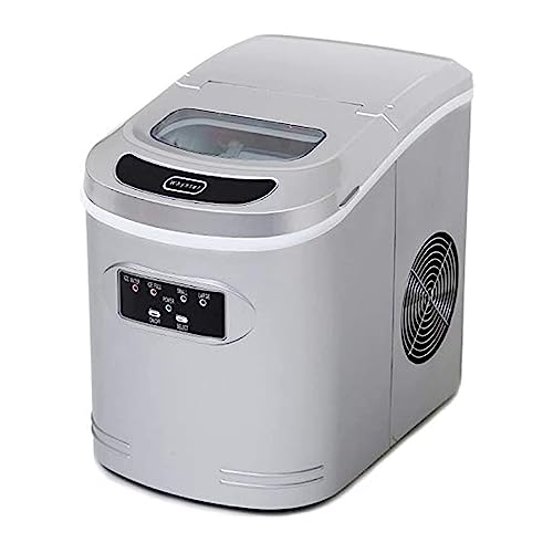 Ice Maker IMC-270MS Compact Ice Maker 27-Pound Metallic Silver Household Ice Maker Commercial Commercial, Can Be Used For Ice Making