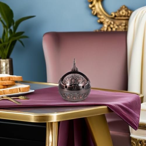 Cendrier métallique vintage cuivre rouge résistant aux chocs style rétro - 7