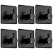 DONGQI Ganchos Adhesivos 6 Piezas para Pared Acero Inoxidable, Soporte Toallas Pared, Ganchos para Baño Cocina, Colgador Autoadhesivo 3M, Negro