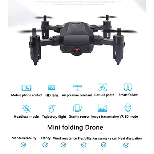 Mini dron plegable con cámara HD Quadco y transmisión Wifi FPV para principiantes 2