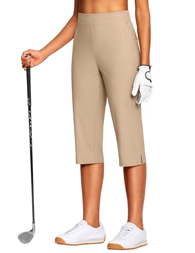 ISEEGZ Capri Pants for Women 18" Khaki