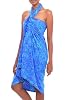 NOVICA Artisan Handmade Batik Rayon Sarong Paisley Motif in Blue from Bali Clothing Printed Indonesia ' Oceanic Paisleys' #1
