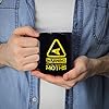 Mug Monster - Warning May Start Talking About Moths Funny Gift Mug - Ceramic Coffee Cup, Gift for Men or Women, Extra Large and Giant Available, 11oz Black #2