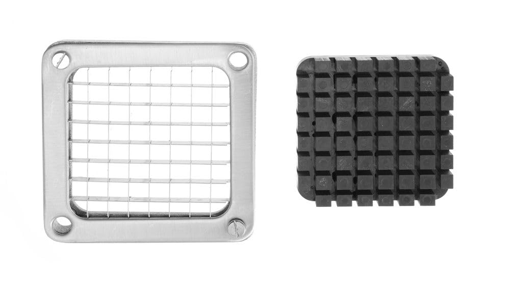 HENDI Blocco lame per tagliapatate, 11 mm, con piastra di spinta, 110x110x(H) 10mm, alluminio e acciaio inox