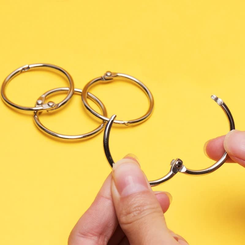 Image of DEZIINE�Loose Leaf Binder Ring Key Chain Key Rings Card Ring Stainless Steel � (32mm - 100pcs).