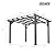 12' x 10' Outdoor Pergola, Wood Grape Gazebo for Climbing Plant Support, Garden, Patio, Backyard, Deck, Brown